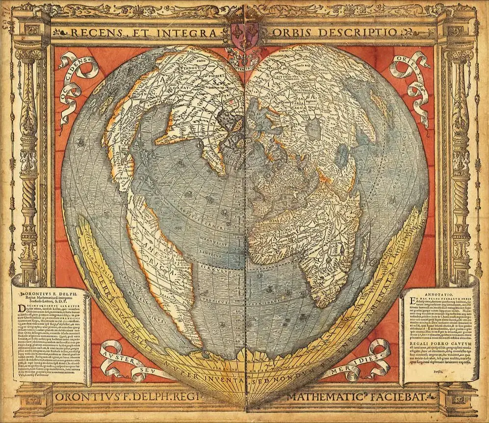 #2 The Oronce Finé World Map and the “Early Antarctica” Obsession (Image Credits: Flickr)