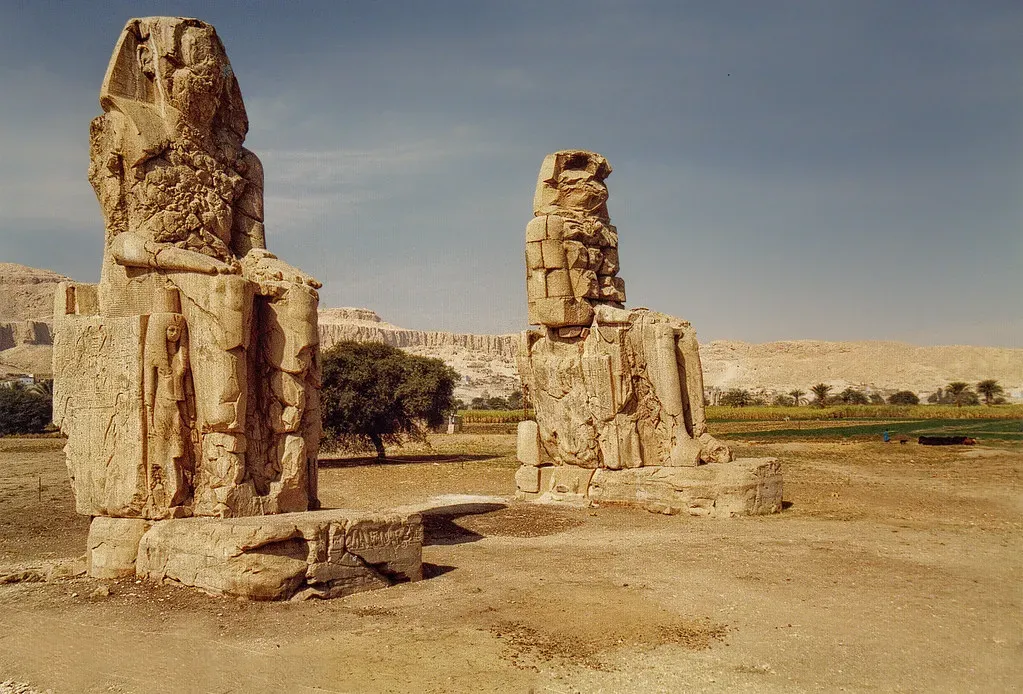 #3 - The Colossi of Memnon and Their Missing Earthworks, Egypt (. Ray in Manila, Flickr, CC BY 2.0)