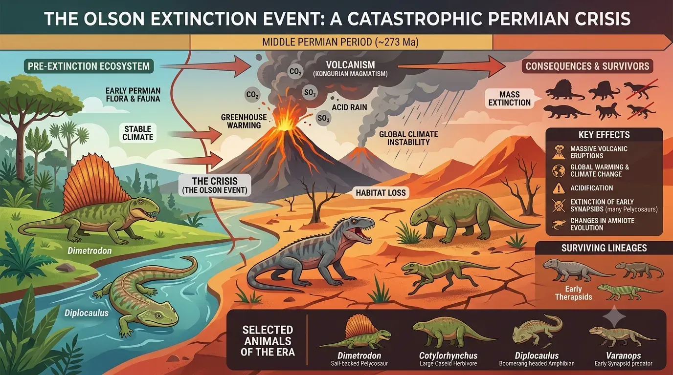 #11 - Olson's Extinction in the Permian (Image Credits: Image: Google Gemini)