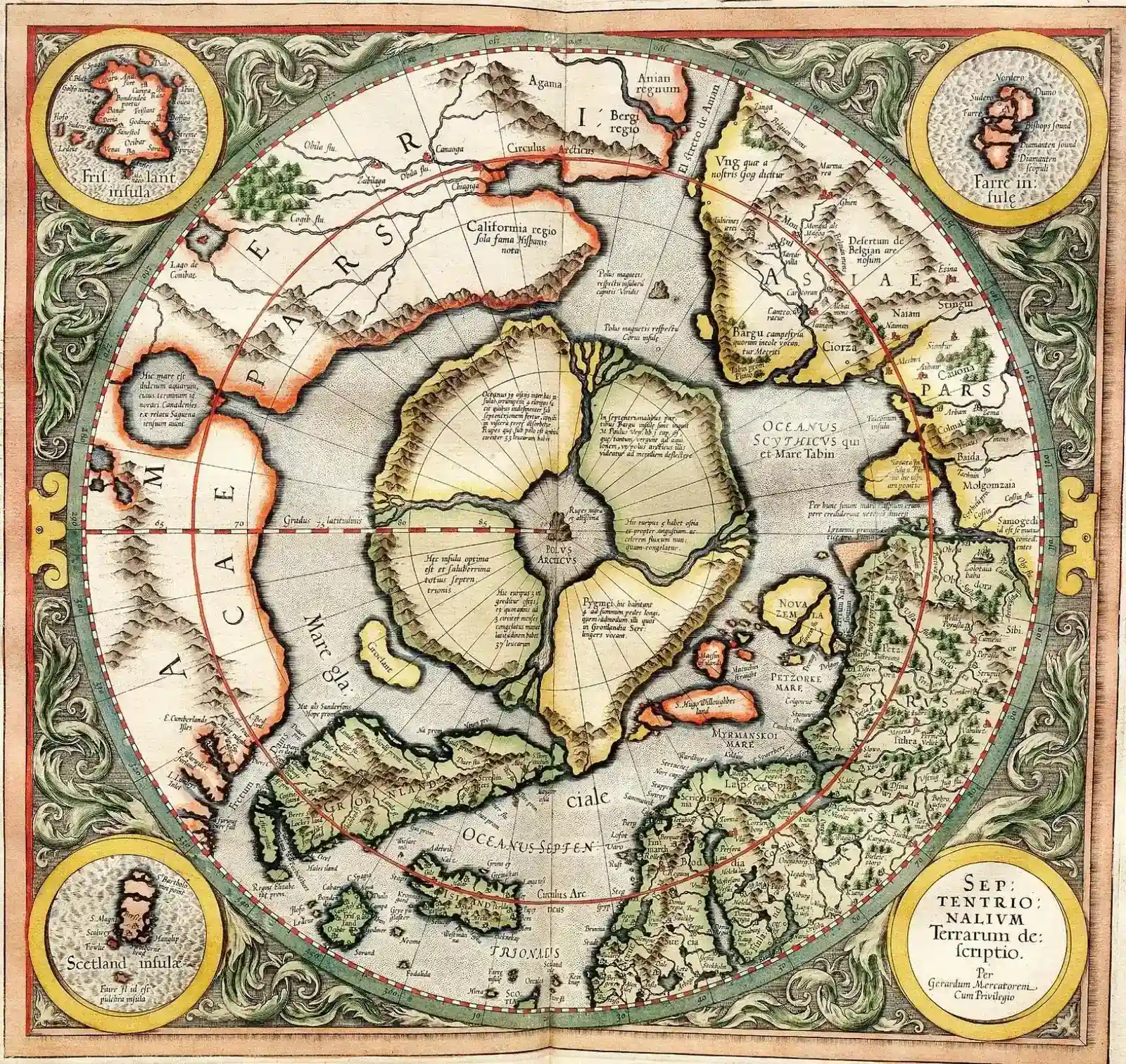 #11 - Gerardus Mercator's Arctic and the Vanishing Four-Island North (By Gerardus Mercator, Public domain)
