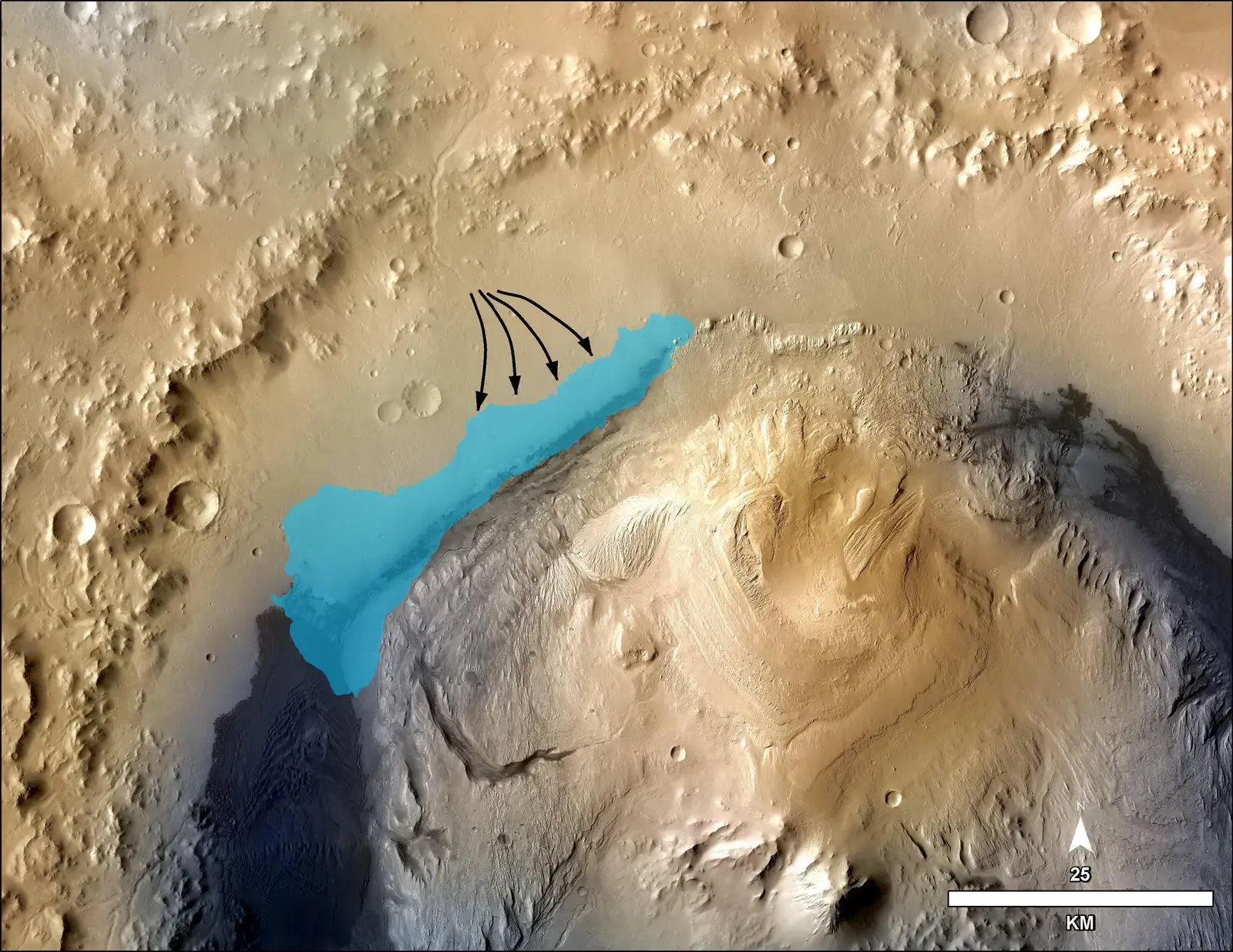 3. Mars Once Had a Thick Atmosphere and Long-Lasting Lakes (Image Credits: Wikimedia)