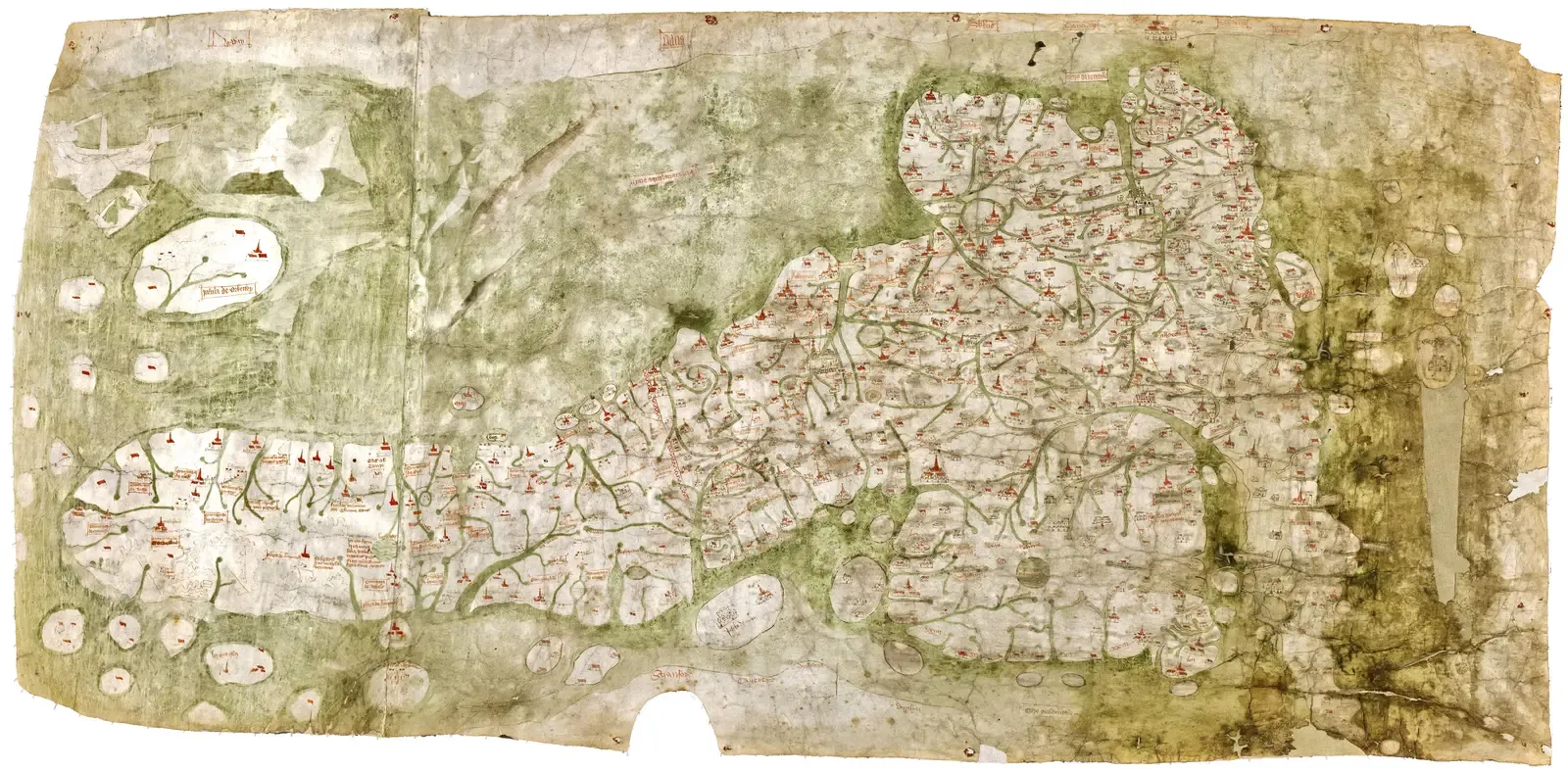 #15 - The Gough Map's Impossibly Modern Road Network (By Unknown authorUnknown author, Public domain)