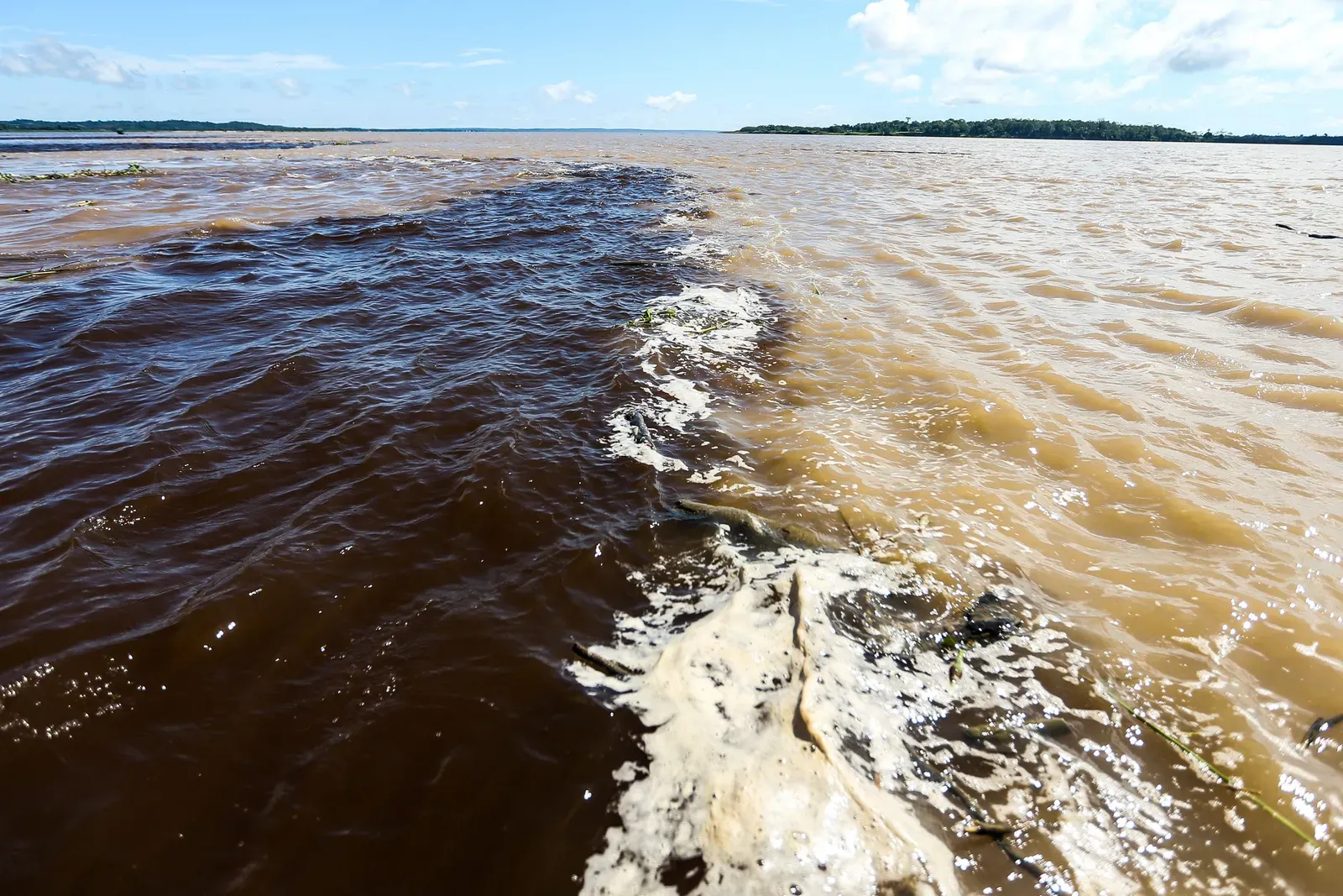 Confluence of the Rio Negro and the Solimões – Manaus, Brazil (By Marcelo Camargo/Agência Brasil, CC BY 3.0 br)