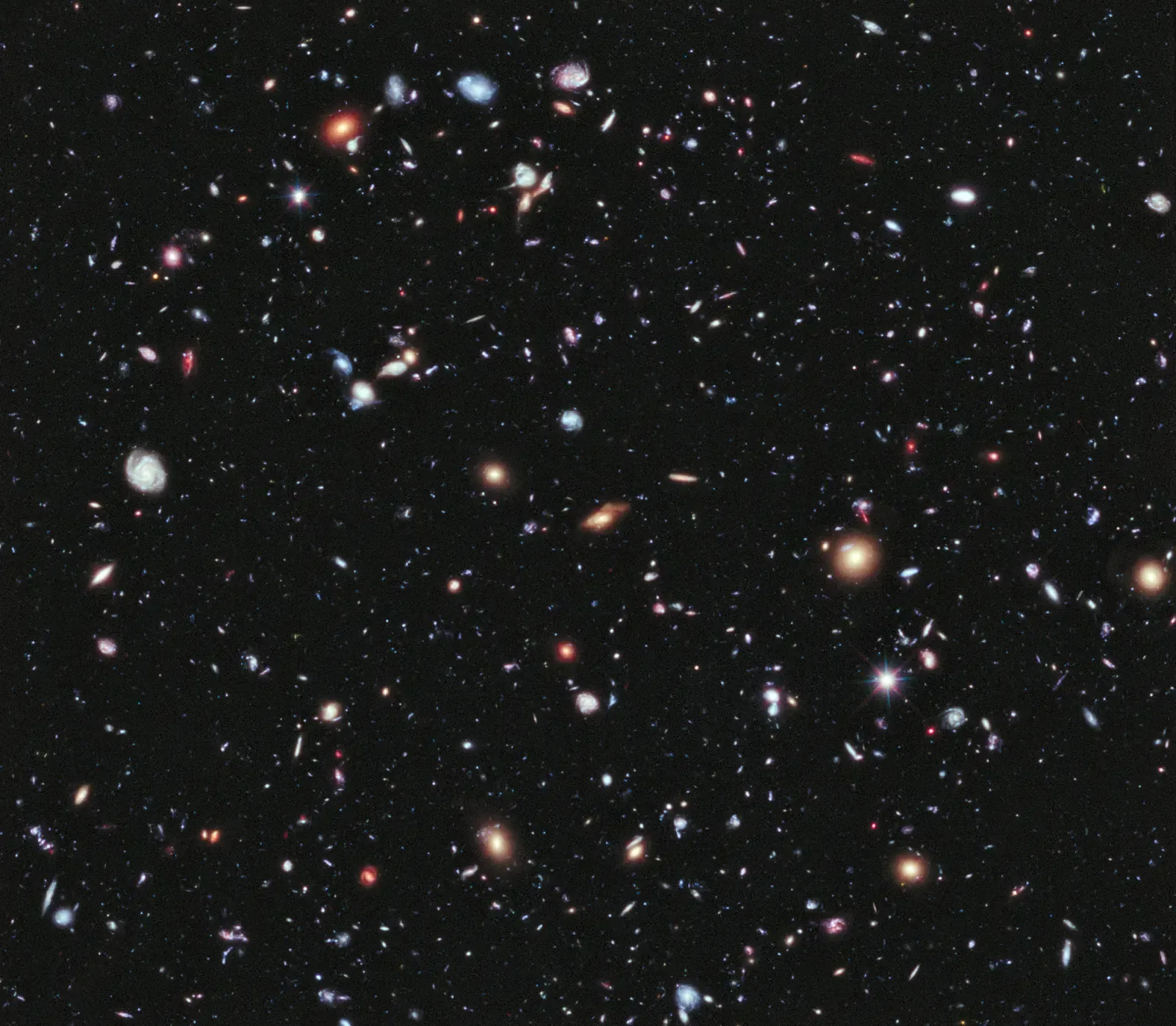 4. The Hubble Deep Field: A Universe Full of Galaxies (By NASA; ESA; G. Illingworth, D. Magee, and P. Oesch, University of California, Santa Cruz; R. Bouwens, Leiden University; and the HUDF09 Team, Public domain)