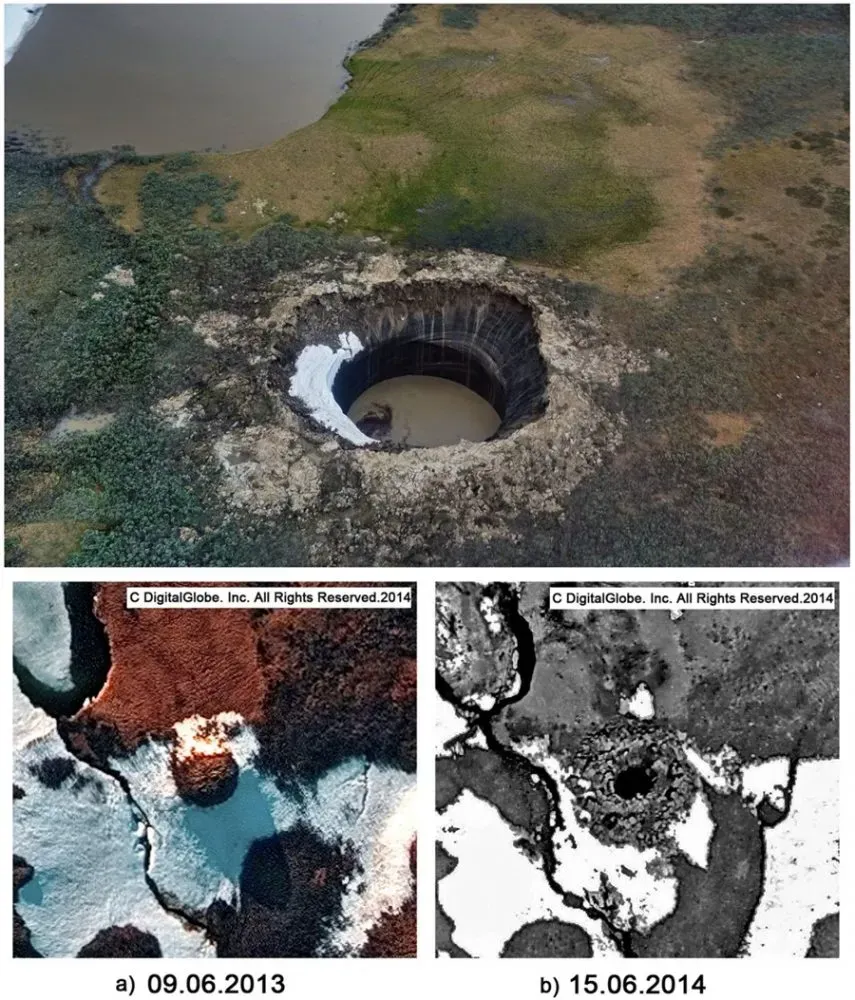Siberian Mystery Craters: The Earth's Explosive Surprise (Image Credits: Wikimedia)