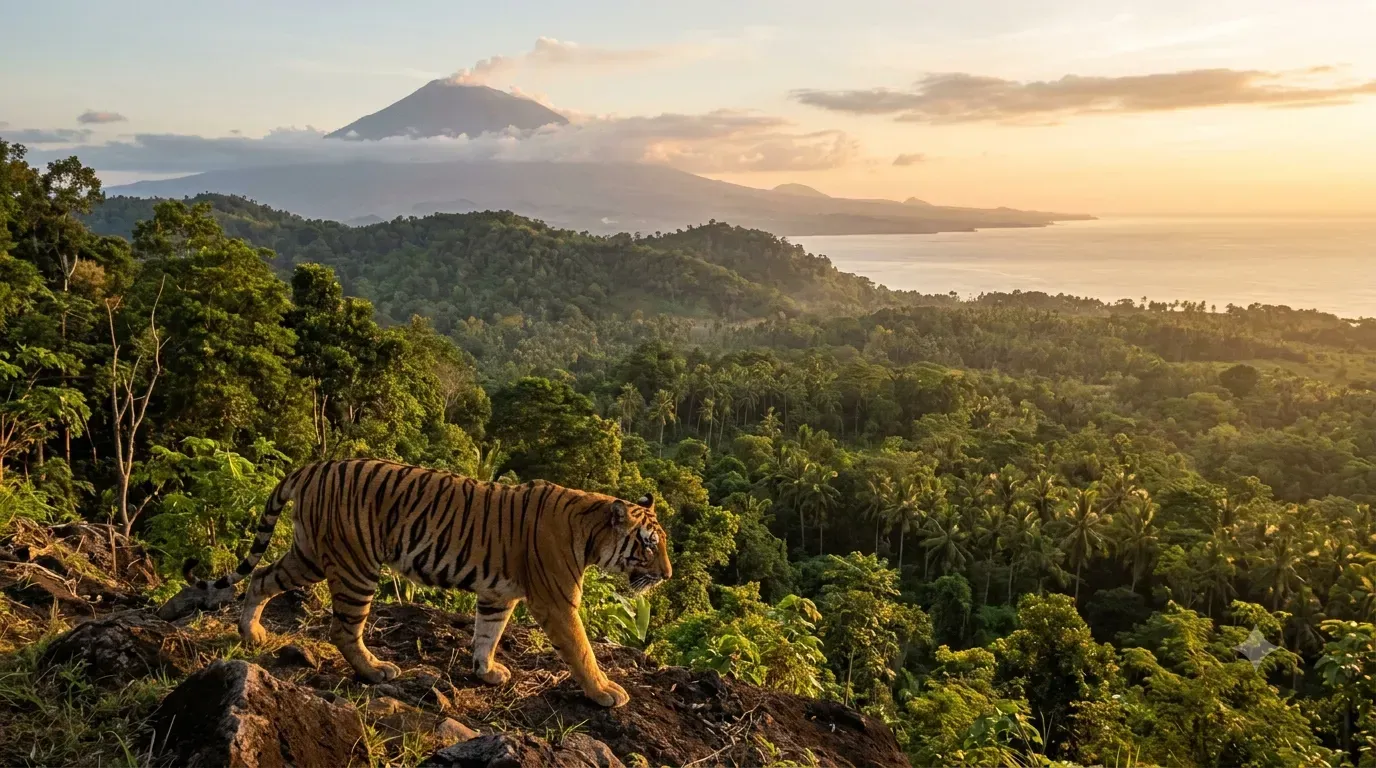 #8 - Javan Tiger: Officially Gone, Locals Not So Sure (Image Credits: Javan tiger: Google Gemini )
