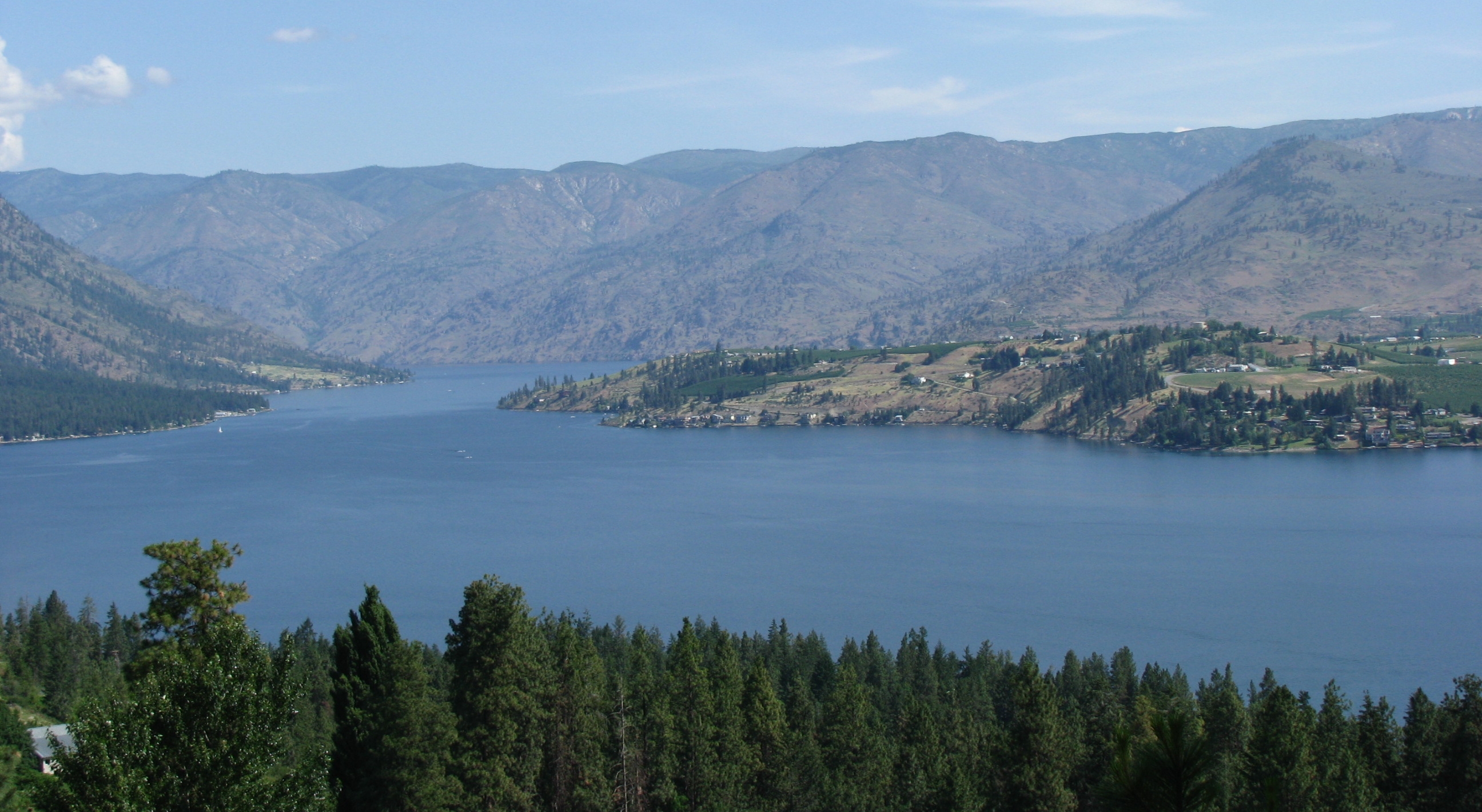 Lake Chelan, Washington: The Glacial Canyon (Image Credits: Wikimedia)