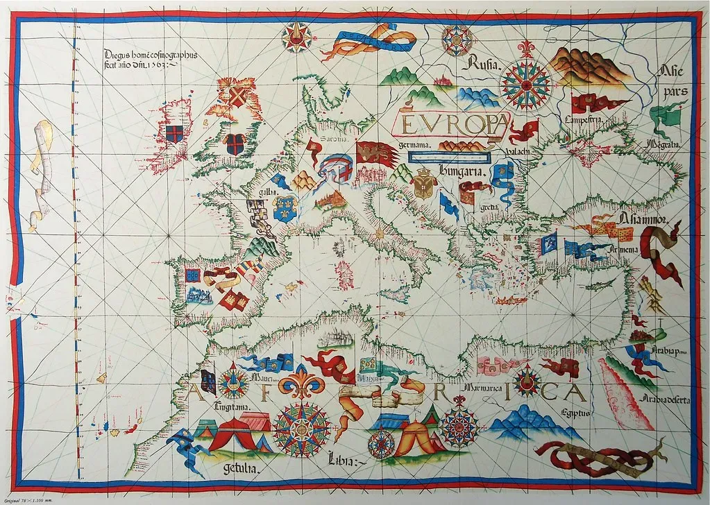 #8 - Portolan Charts (13th–15th Century): Hyper-Accurate Coasts From Nowhere (Image Credits: Flickr)