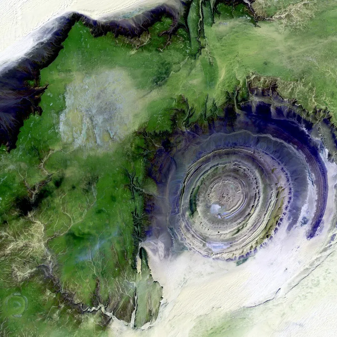 #7 - Richat Structure, Mauritania (Image Credits: Unsplash)