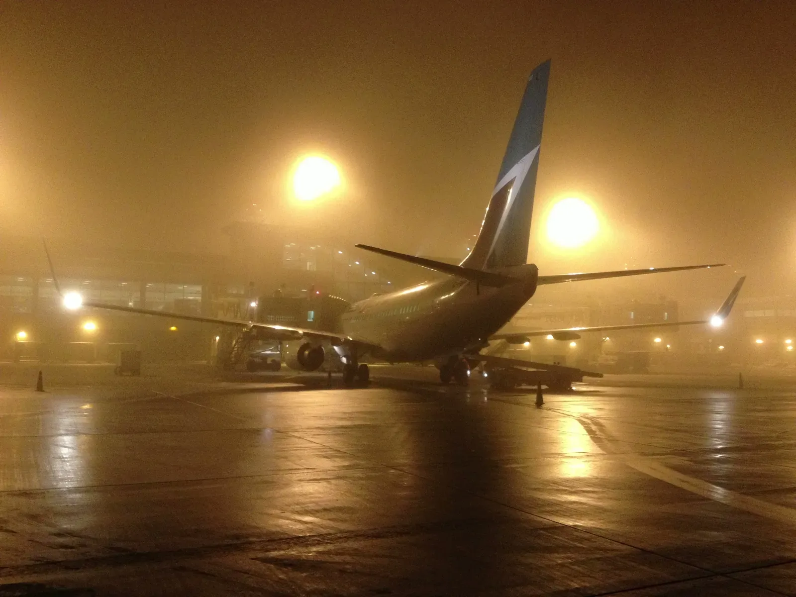 #7 - Fog Comes in Different "Flavors" That Airports Must Plan for Differently (Another foggy night in YYC, CC BY-SA 2.0)