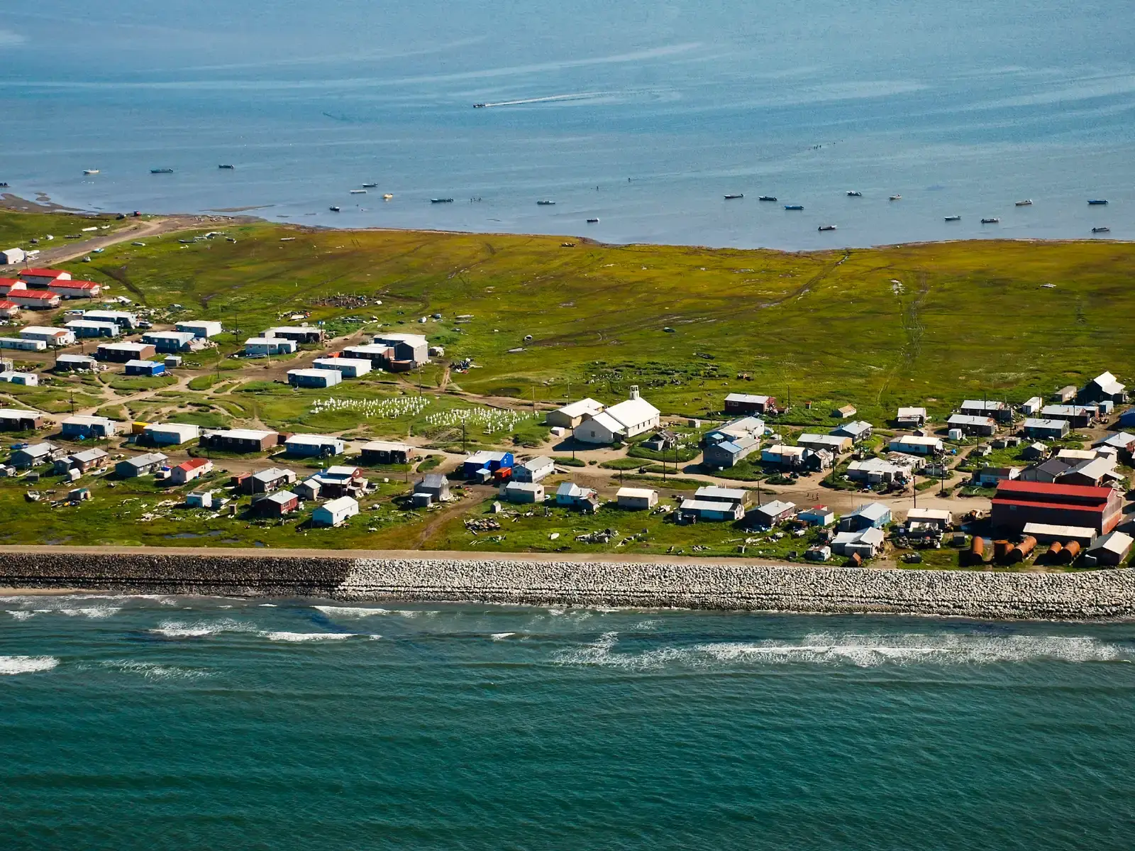 #8 Shishmaref, Alaska β A Village on Thawing Permafrost and Open Water (Shishmaref- Erin (53) edit, CC BY 2.0)