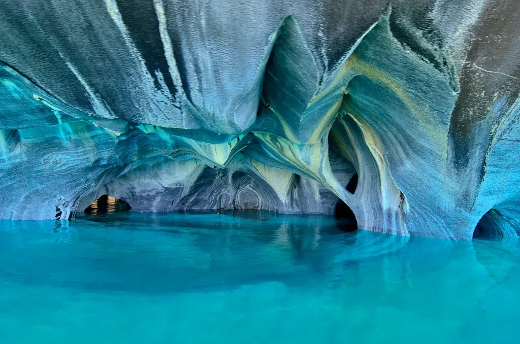 10. Marble Caves, Patagonia, Chile - A Cathedral of Color on the Water (Javier Vieras, Flickr, CC BY 2.0)