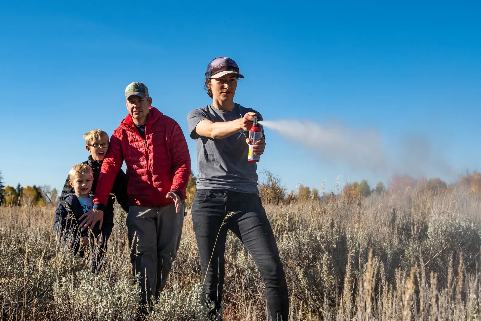 Human Response in the First 90 Seconds: Panic, Training, or Freeze (Bear Spray Demonstration, Public domain)