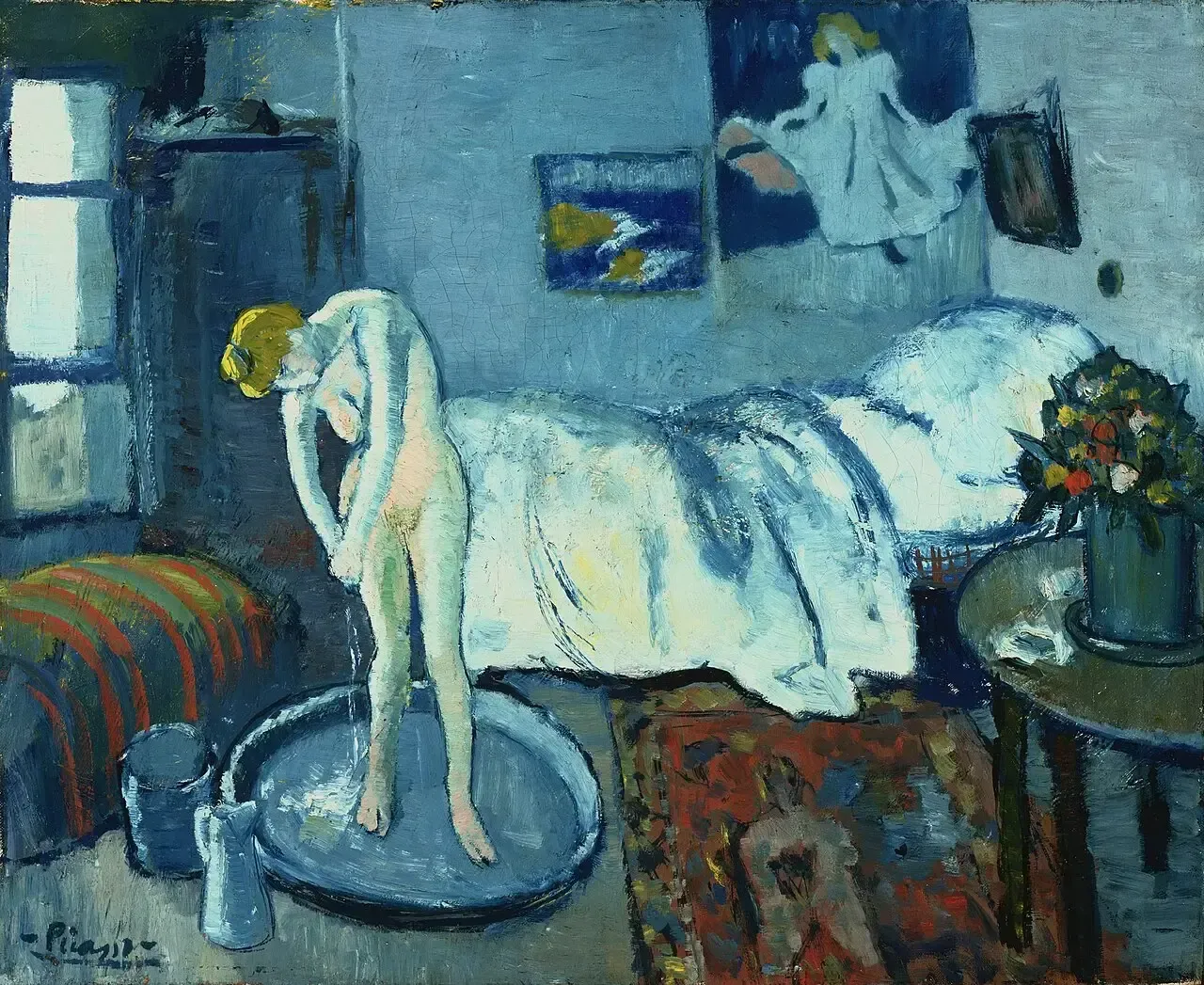 #4 - Picasso's "The Blue Room" Was Hiding a Silent Man in a Bow Tie (Image Credits: Image: Wikimedia/Public Domain)