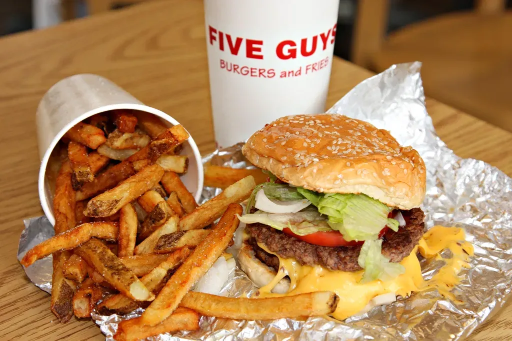 #5 - Five Guys Double Cheeseburger: Premium Pedigree, Steep Price (Five Guys Burgers and Fries, CC BY 2.0)