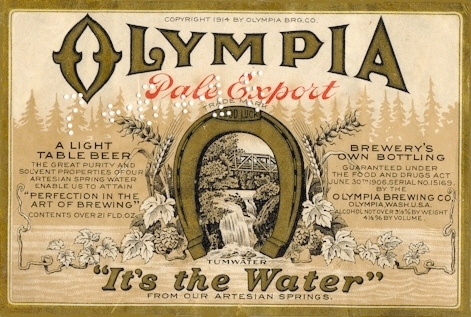 Olympia Beer: Washington's Golden Legacy Fades to Black (image credits: By Olympia Brewing Company, Public domain, https://commons.wikimedia.org/w/index.php?curid=8267572)