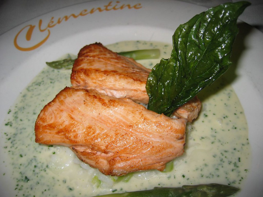 Herb-Crusted Salmon with Lemon Butter Sauce (image credits: flickr)