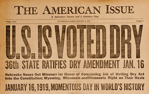 The 18th Amendment Becomes Law (image credits: flickr)