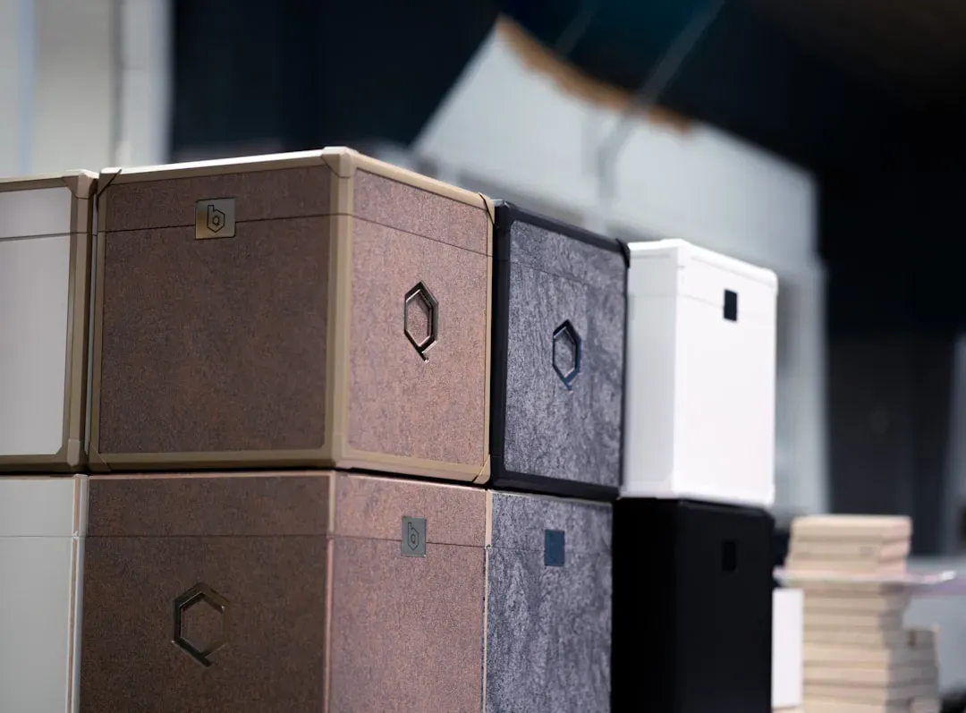 Fabric Cube Organizers (Image Credits: Unsplash)