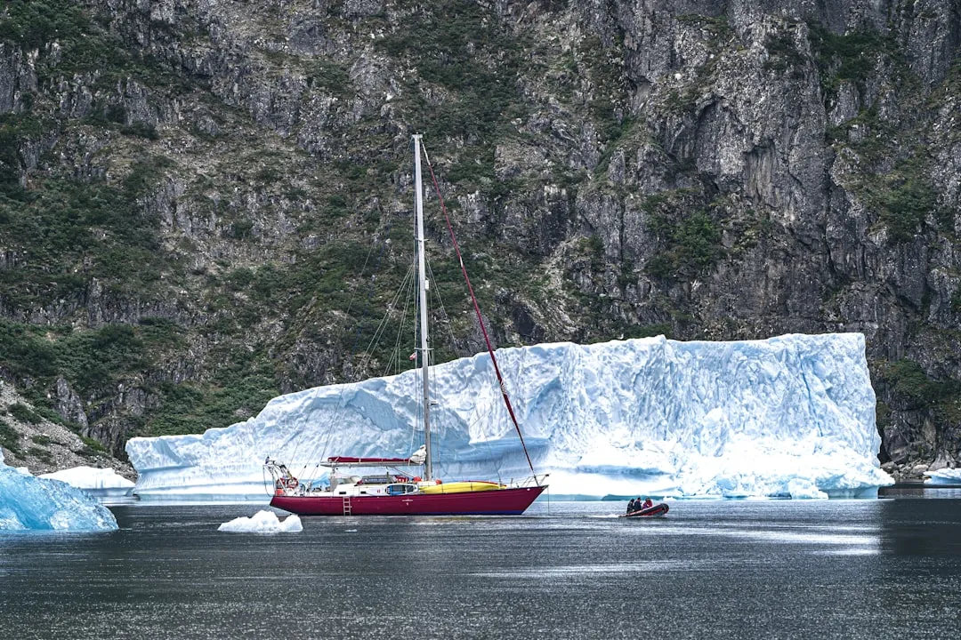 Setting sail on iceboats across a frozen lake in Wisconsin
