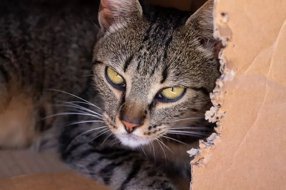 Cardboard Is Basically a Thermal Blanket for Your Cat (Image Credits: Pexels)