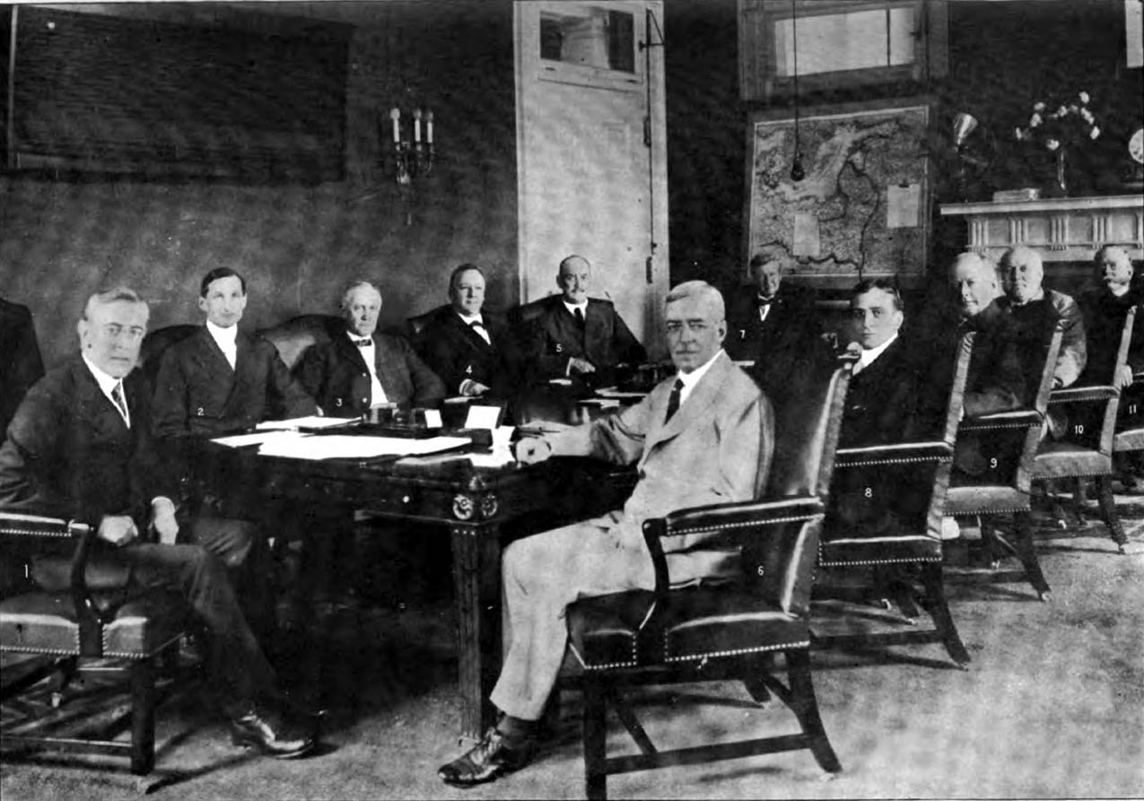 President Wilson's War Cabinet Debates the Implications (image credits: wikimedia)