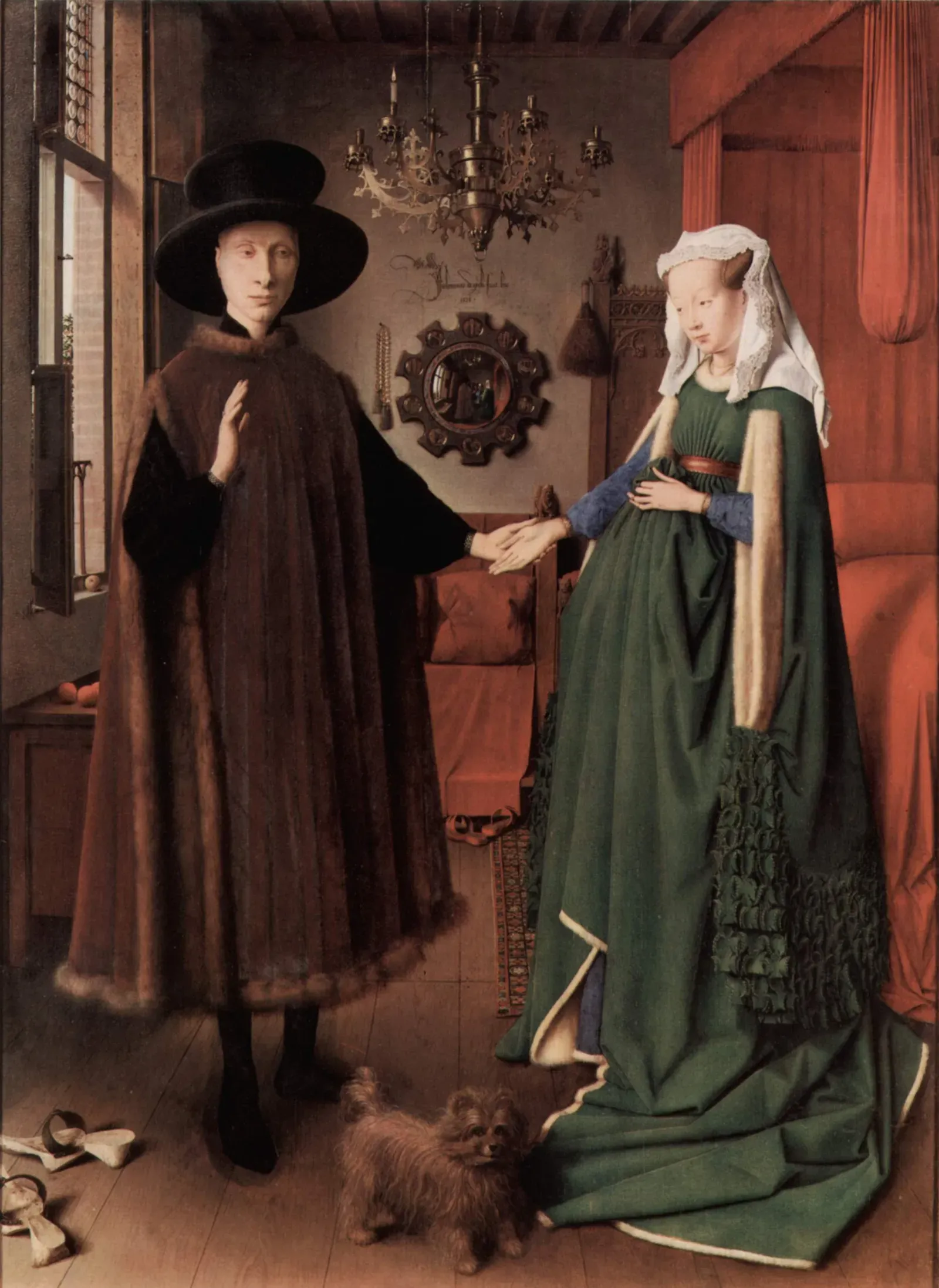 6. The Arnolfini Portrait by Jan van Eyck (1434) - The Painter Who Hid in His Own Mirror (The Yorck Project (2002) 10.000 Meisterwerke der Malerei (DVD-ROM), distributed by DIRECTMEDIA Publishing GmbH. ISBN: 3936122202., Public domain)
