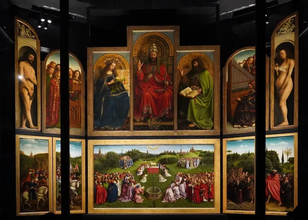 5. The Just Judges Panel from the Ghent Altarpiece by Jan van Eyck (1432) (Image Credits: Flickr)