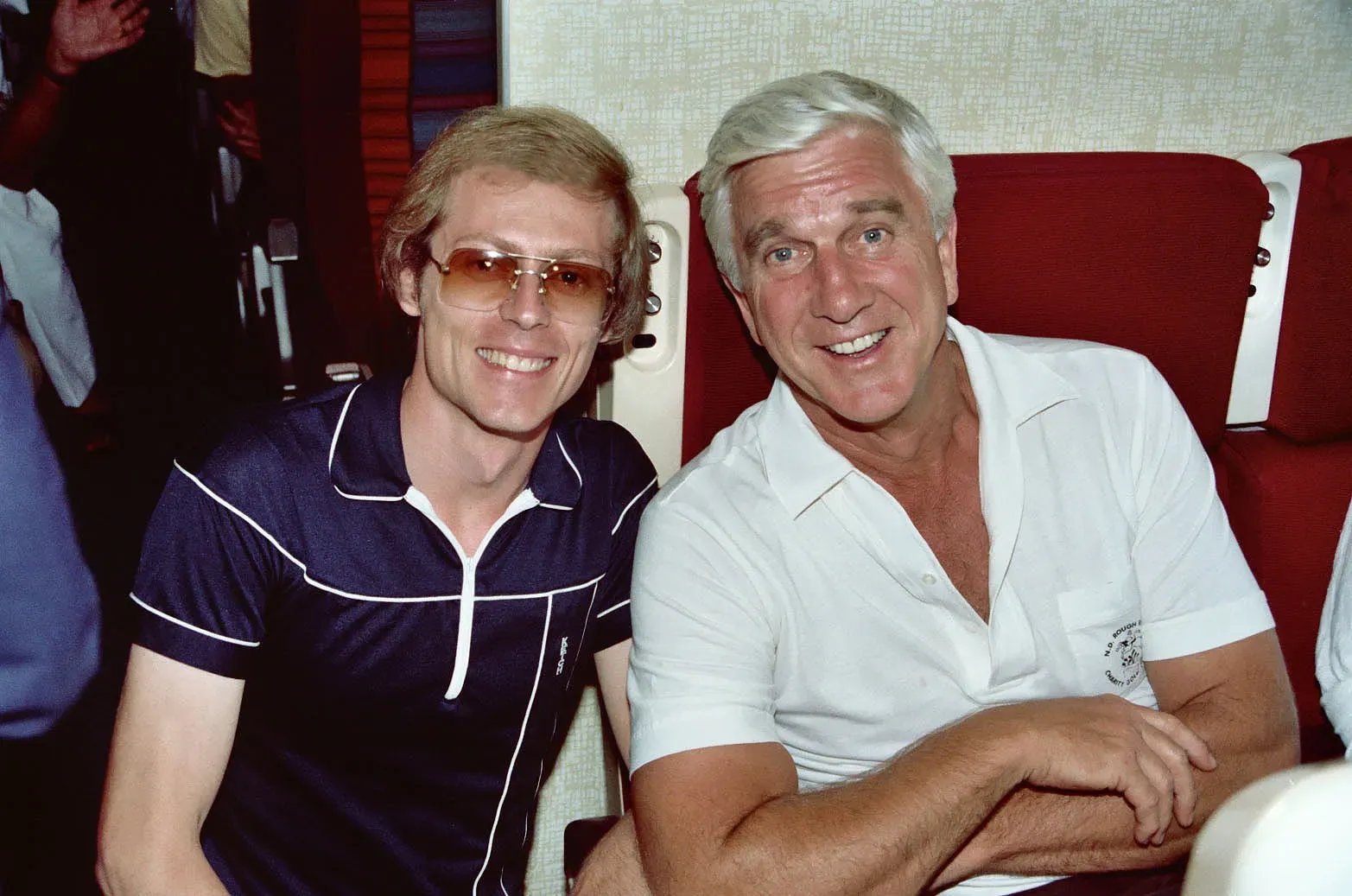 Airplane's Deadpan Punchline (Me with Leslie Nielsen
Uploaded by SunOfErat, CC BY 2.0)