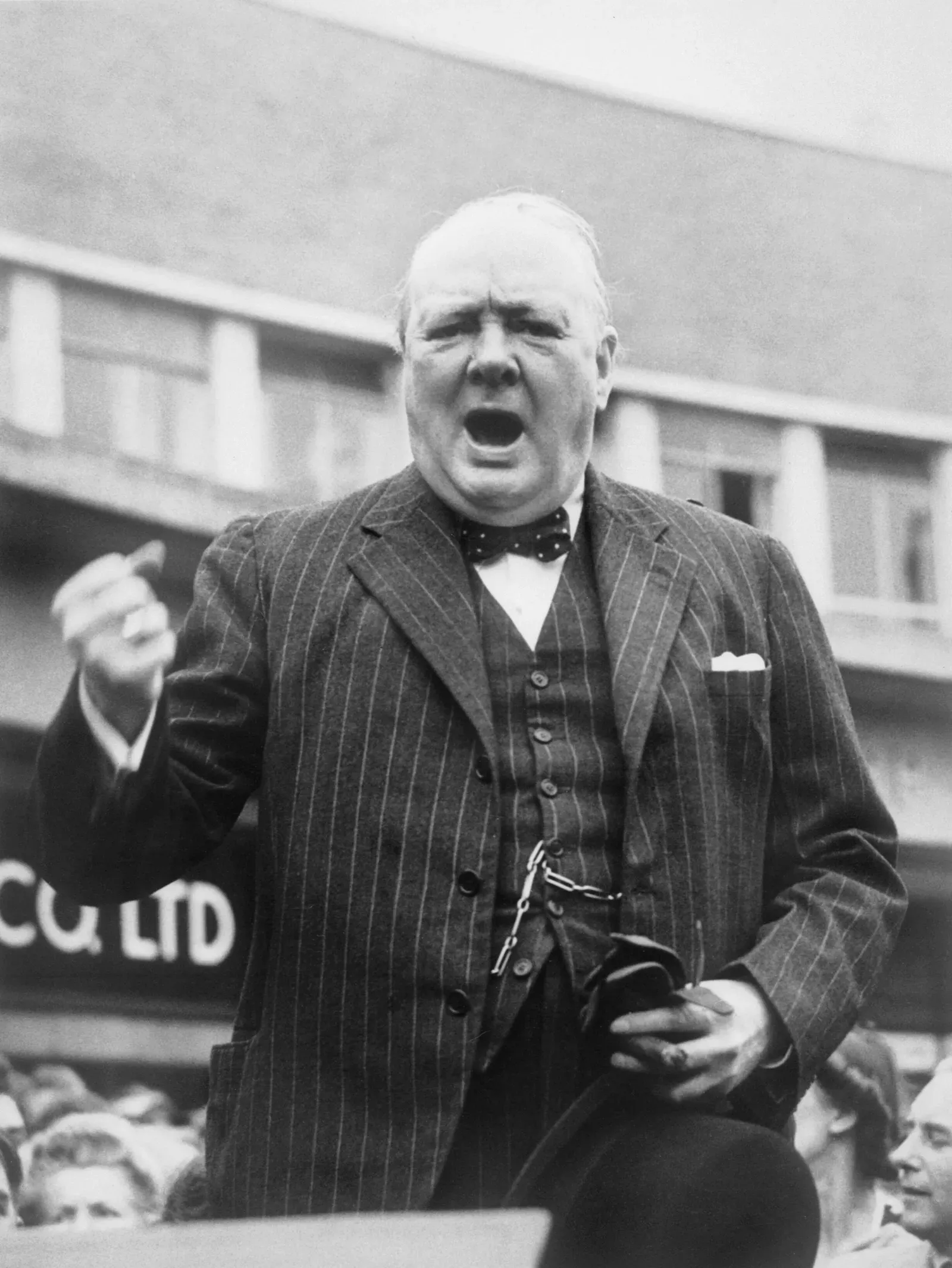 2. Winston Churchill – "We Shall Fight on the Beaches" (1940) (By Unknown author., Public domain)