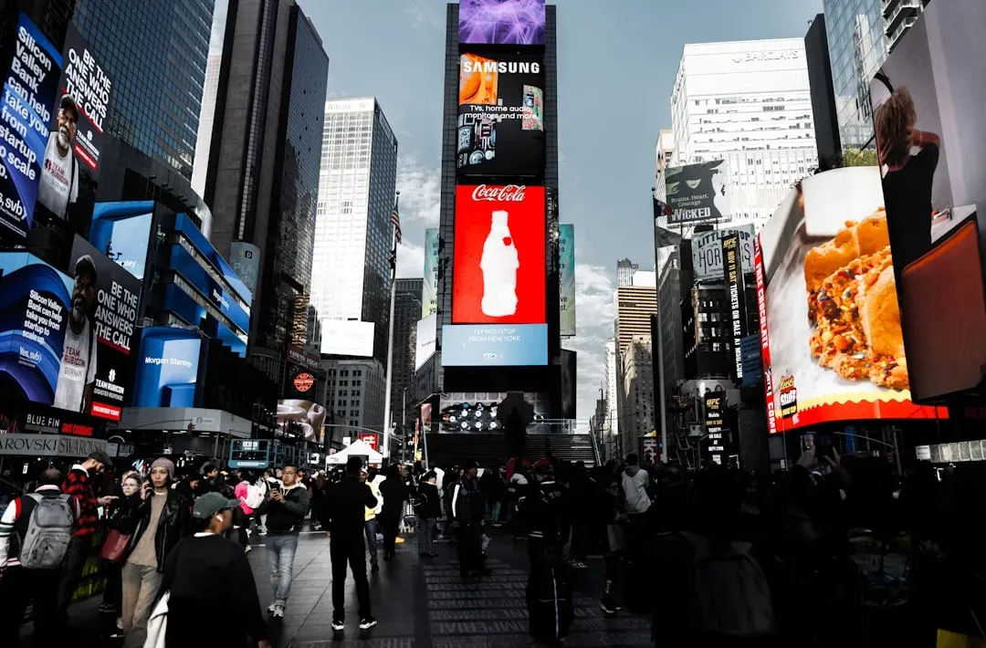 6. Times Square, New York - 220,000 People in a Commercial (Image Credits: Unsplash)