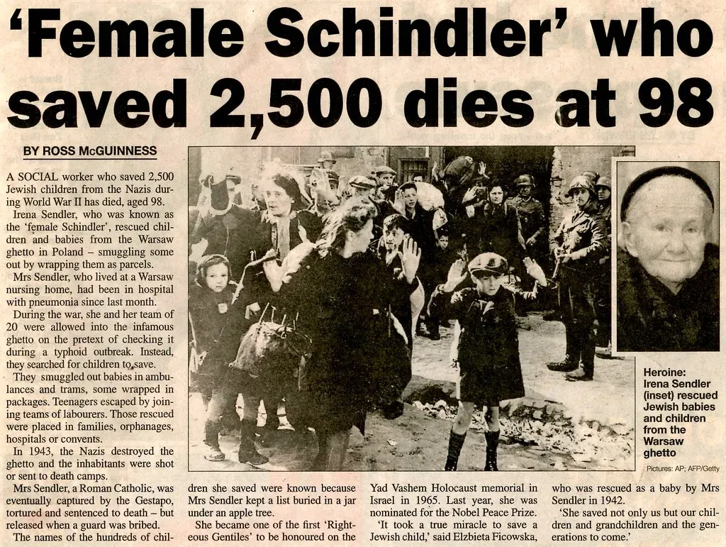 Irena Sendler - The Social Worker Who Smuggled 2,500 Children Out of the Warsaw Ghetto (Image Credits: Flickr)