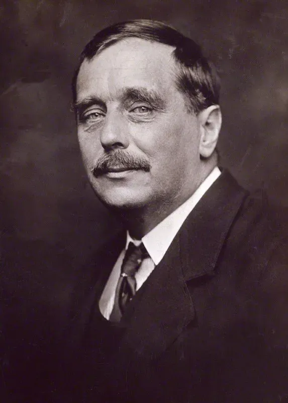 4. H.G. Wells - The Man Who Named the Unthinkable (one or more third parties have made copyright claims against Wikimedia Commons in relation to the work from which this is sourced or a purely mechanical reproduction thereof. This may be due to recognition of the "sweat of the brow" doctrine, allowing works to be eligible for protection through skill and labour, and not purely by originality as is the case in the United States (where this website is hosted). These claims may or may not be valid in all jurisdictions.
As such, use of this image in the jurisdiction of the claimant or other countries may be regarded as copyright infringement. Please see Commons:When to use the PD-Art tag for more information., Public domain)