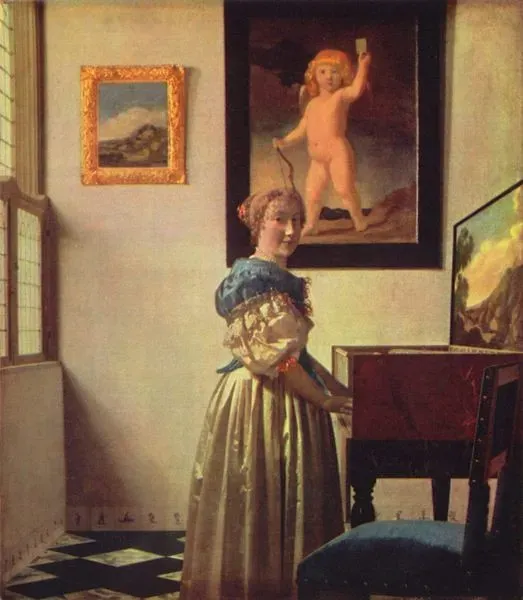 12. A Lady Seated at a Virginal - Johannes Vermeer (c. 1670–1675) (jimmie-quickity, Flickr, CC BY 2.0)