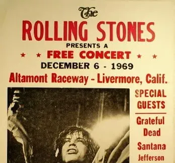 2. The Rolling Stones at Altamont Free Concert, 1969 (Image Credits: Wikimedia)