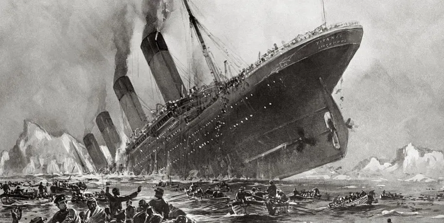 4. The Sinking of the Titanic (1912) (Image Credits: Rawpixel)