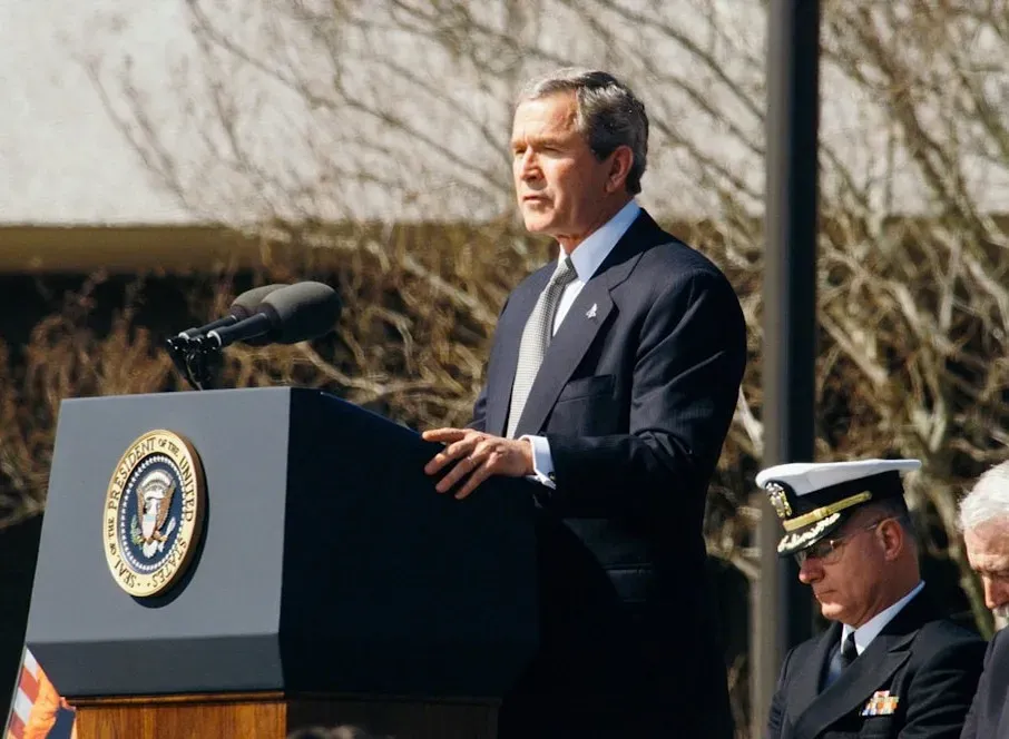 3. George W. Bush's Ground Zero Bullhorn Speech (2001) (Image Credits: Unsplash)