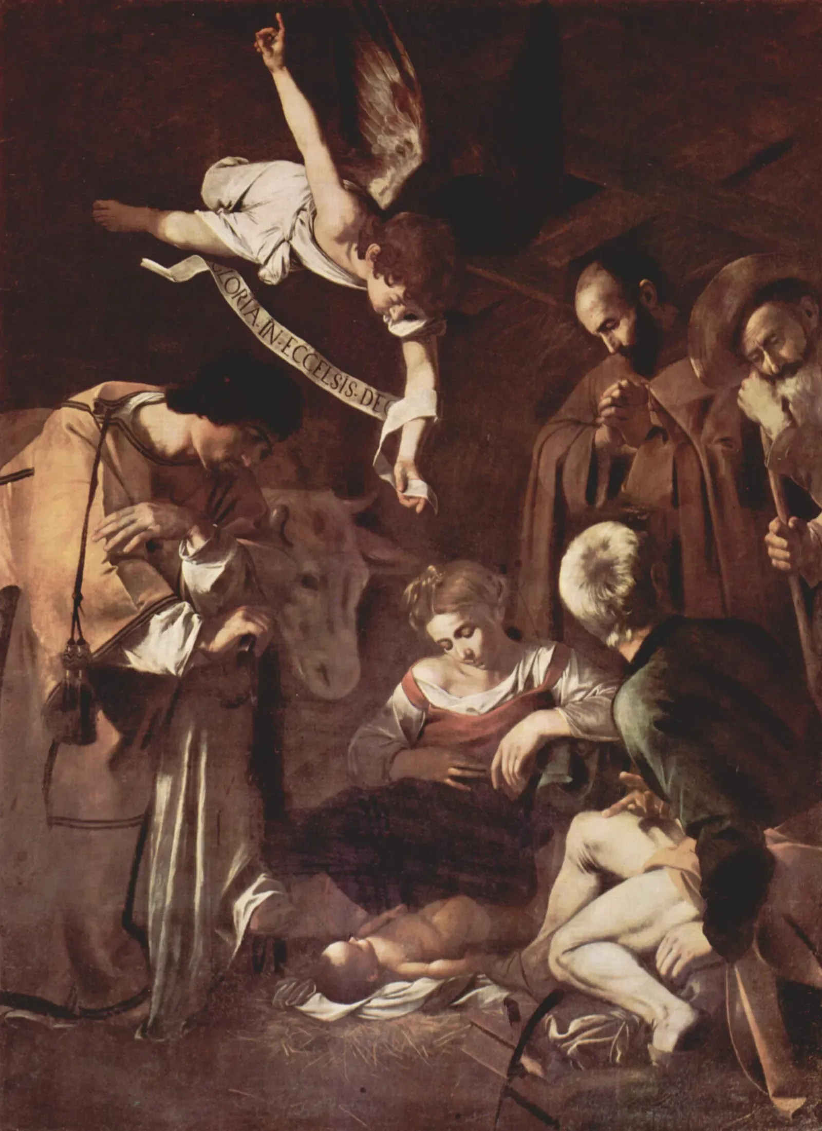 3. Nativity with Saint Francis and Saint Lawrence by Caravaggio (1600) (The Yorck Project (2002)       10.000 Meisterwerke der Malerei (DVD-ROM), distributed by DIRECTMEDIA Publishing GmbH.  ISBN:  3936122202., Public domain)