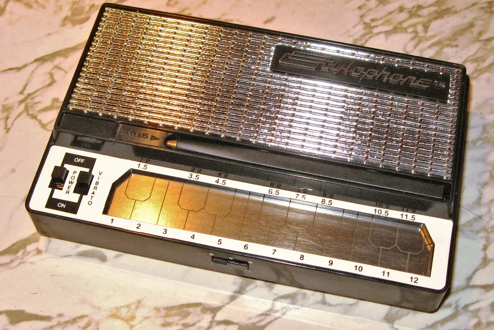 1. The Stylophone - David Bowie, "Space Oddity" (1969) (By en:User:Redvers, CC BY 3.0)