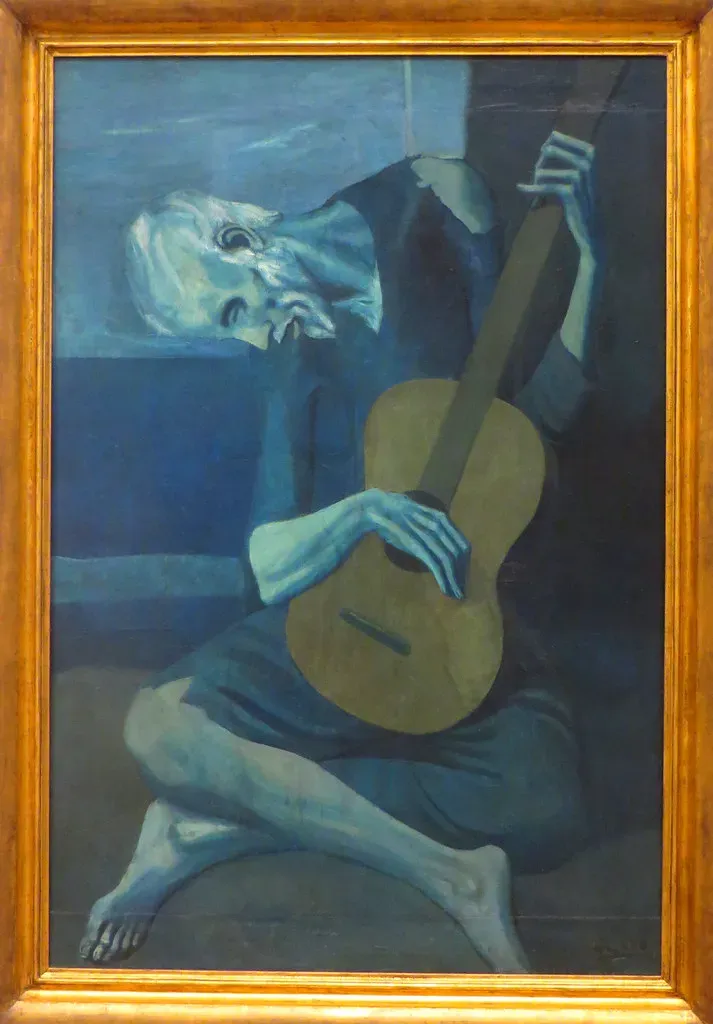 3. The Old Guitarist by Pablo Picasso (1903–1904) - A Ghost in the Blue Period (Ken Lund, Flickr, CC BY-SA 2.0)