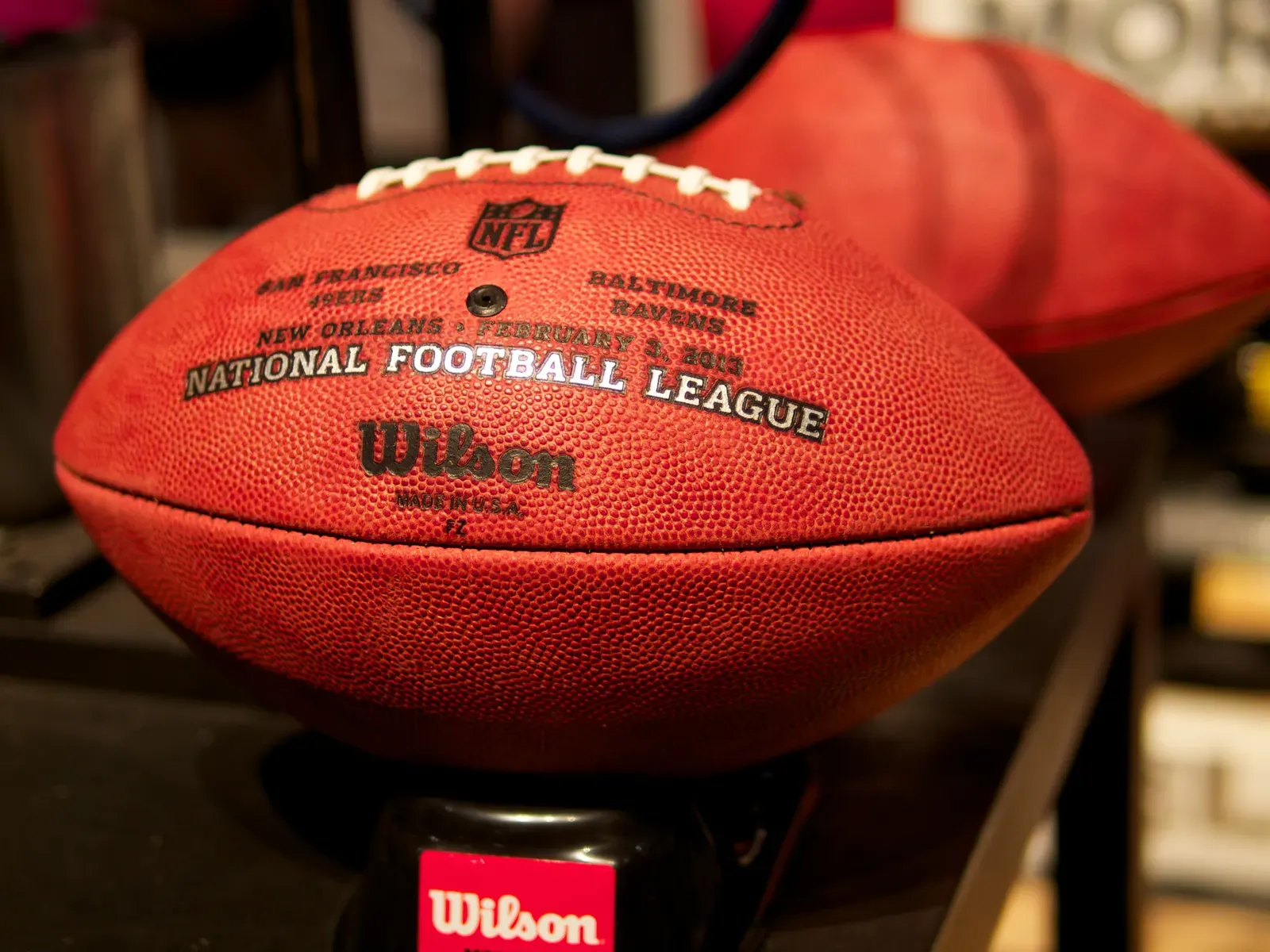 Super Bowl LVII on Fox (2023) (NFL Super Bowl XLVII Official Game Football, CC BY 2.0)