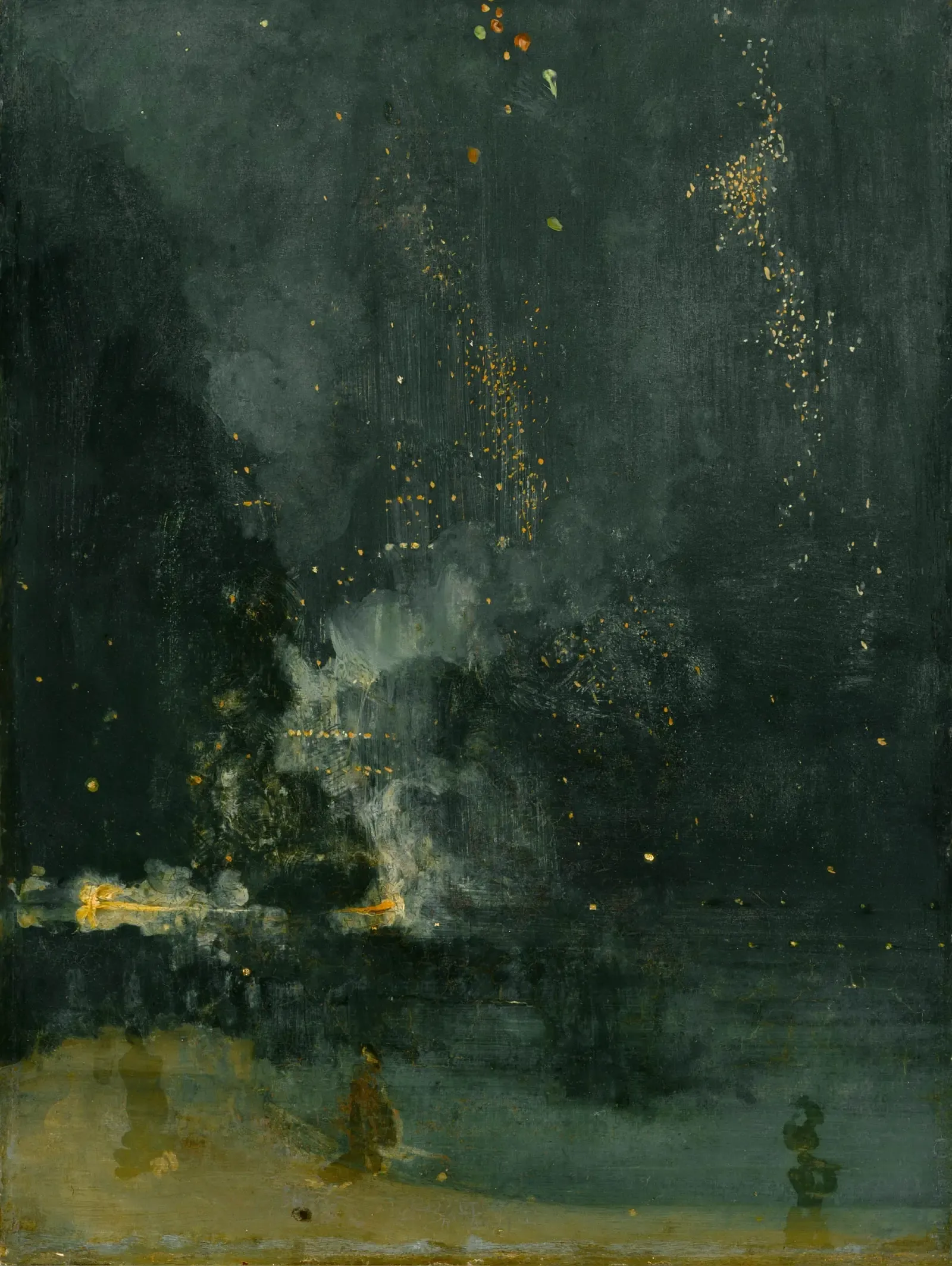 13. Whistler's Nocturne in Black and Gold: The Falling Rocket - James McNeill Whistler (c. 1875) (Detroit Institute of Arts, Public domain)