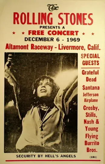 Altamont Free Concert, 1969 (By Unknown authorUnknown author, Public domain)