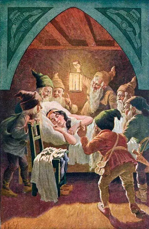 6. "Mirror, Mirror on the Wall" - Snow White and the Seven Dwarfs (1937) (By Otto Kubel, Public domain)