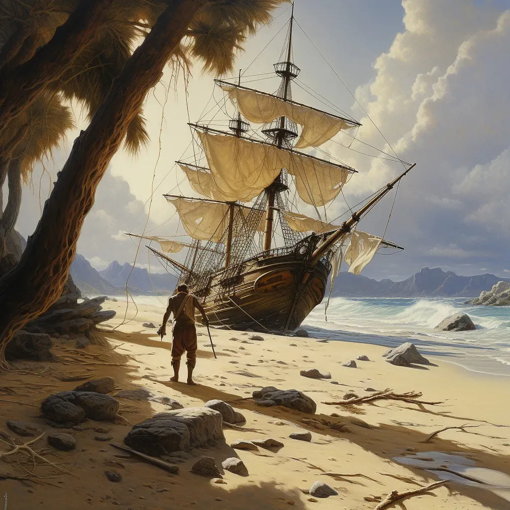3. Robinson Crusoe by Daniel Defoe (1719) (quinet, Flickr, CC BY 2.0)