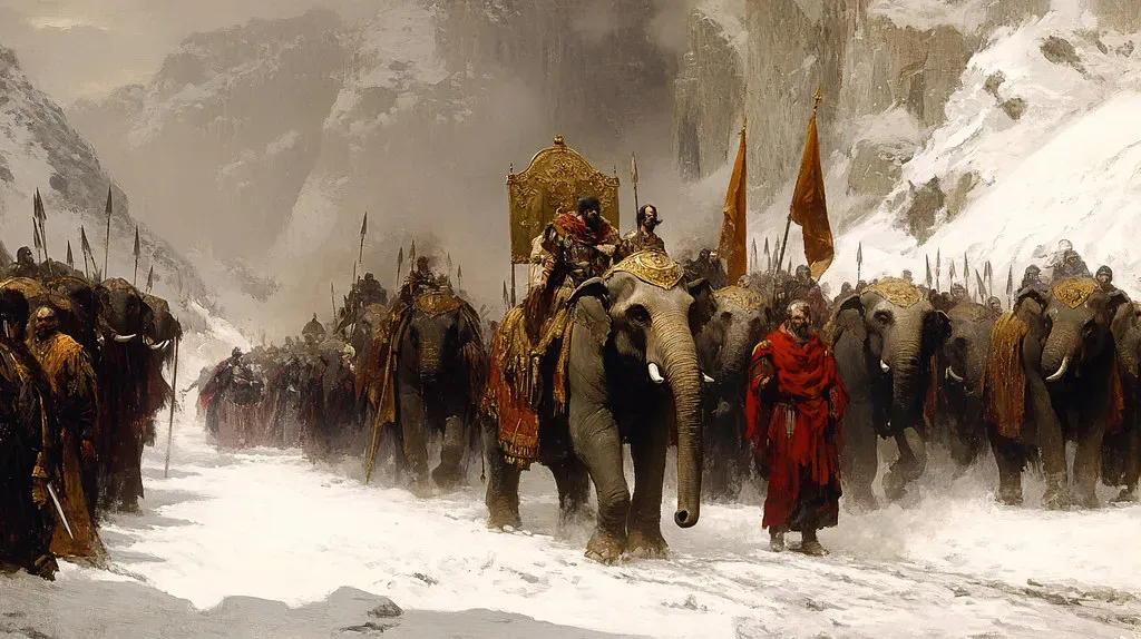 1. Hannibal Crosses the Alps (218 BCE) (quinet, Flickr, CC BY 2.0)