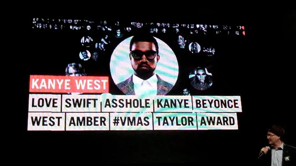 1. Kanye West Crashes Taylor Swift's VMA Speech (2009) (Noah Sussman, Flickr, CC BY 2.0)