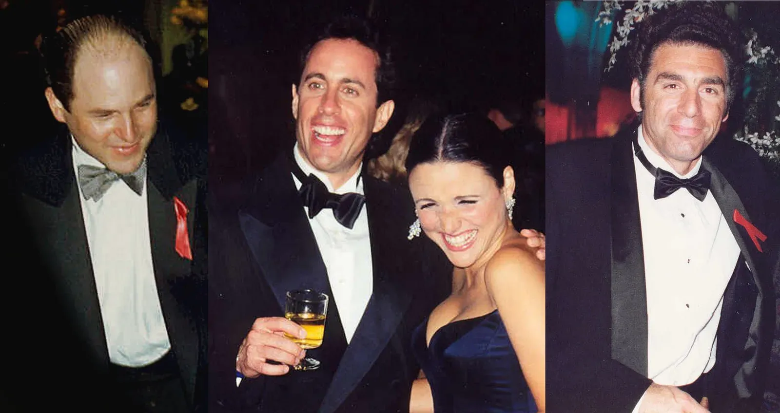1. Seinfeld (Derivative work from:

File:Jasonalexander jerryseinfeld.jpg by Alan Light
File:Jerry Seinfeld, Julia Louis-Dreyfus 1997.jpg by Alan Light
File:Michael Richards (1993).jpg by Alan Light, CC BY 2.0)