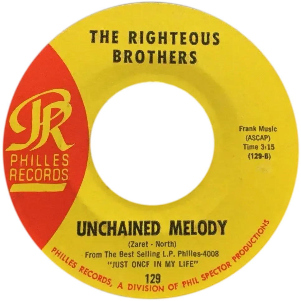 8. "Unchained Melody" - The Righteous Brothers (1965) (Image Credits: By Philles Records, Public domain)