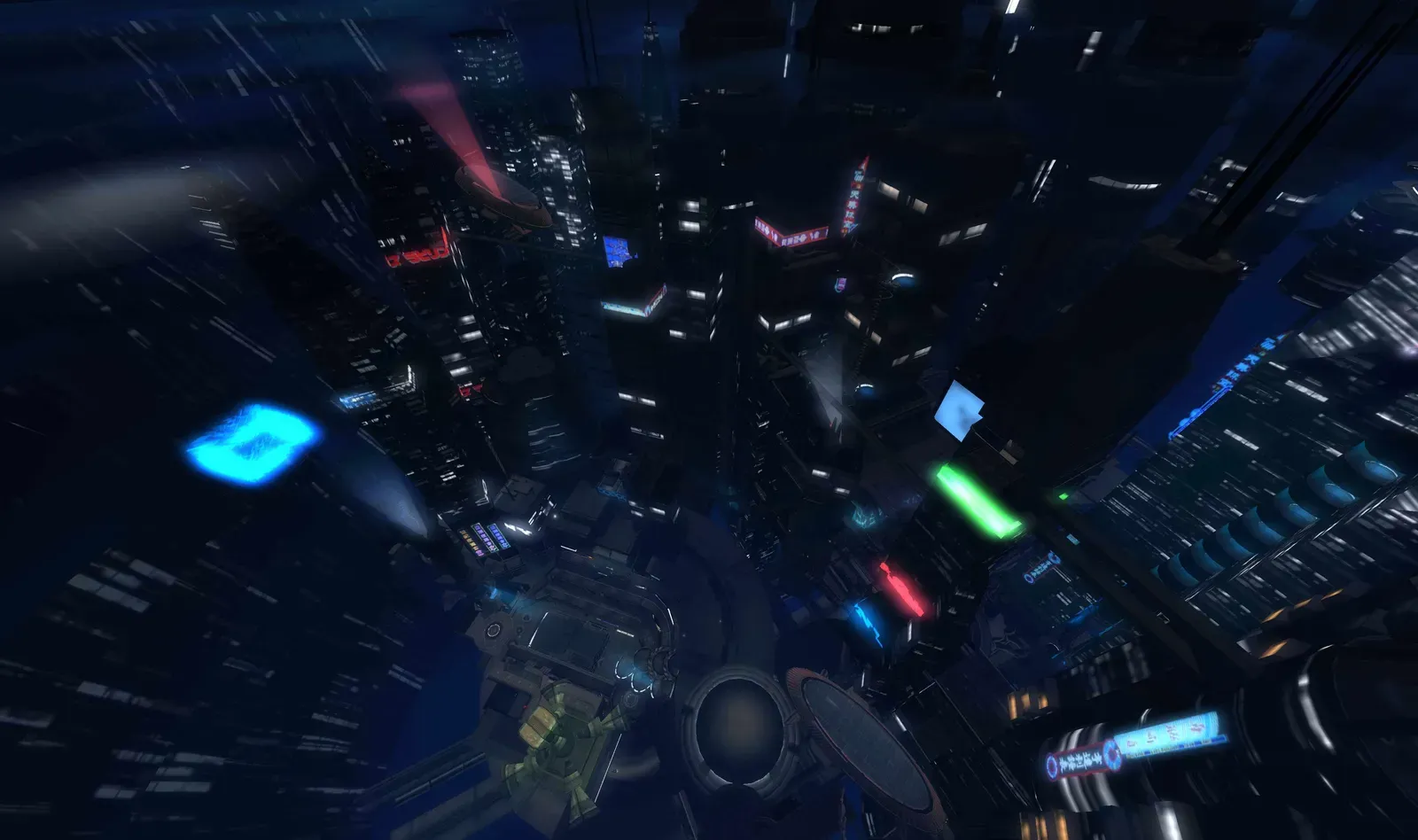 9. "The sky above the port was the color of television, tuned to a dead channel." (cyberpunk city, CC BY-SA 2.0)